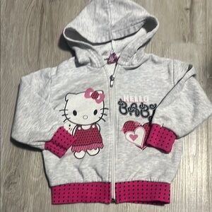 Hello Kitty Gray and Pink Kids Hoodie 18-24M